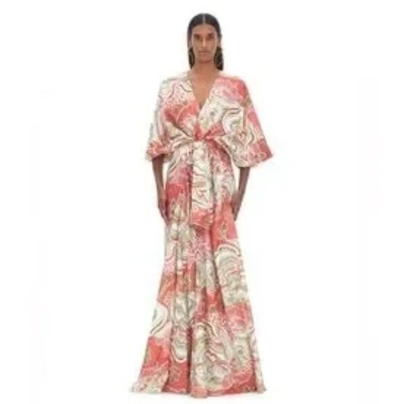 Andrea Iyamah Gamba Abstract Mushroom Robe NWT, One Size Fits All (0/S) - Picture 1 of 16